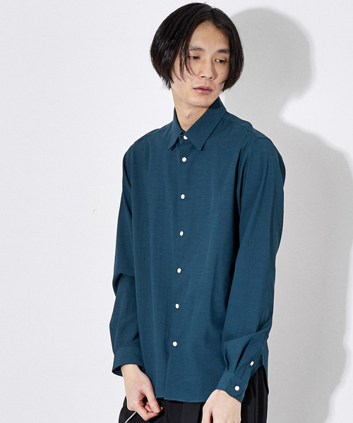 STUDIOUS（ステュディオス）の「【STUDIOUS】リラクションツイルレギュラーカラーシャツ（シャツ/ブラウス・メンズ・ホワイト/ブラック/グリーン/ネイビー・1/2/3）」の13枚目の写真