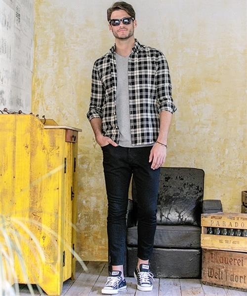felkod(フィルコッド)の「ms3354-Vintage Like Button Down Check Shirts(シャツ/ブラウス・メンズ・ブラック/レッド/ブルー・L/M/S)」の12枚目の写真
