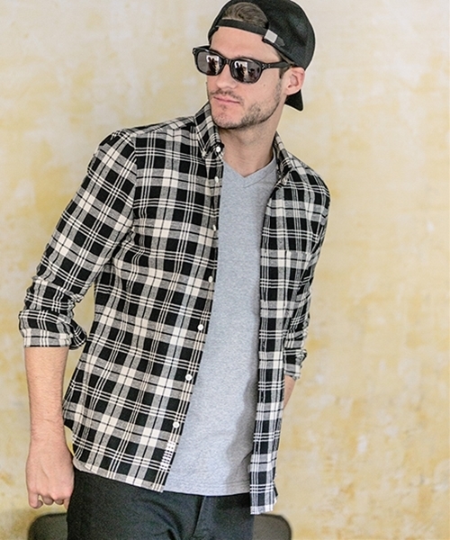 felkod(フィルコッド)の「ms3354-Vintage Like Button Down Check Shirts(シャツ/ブラウス・メンズ・ブラック/レッド/ブルー・L/M/S)」の15枚目の写真