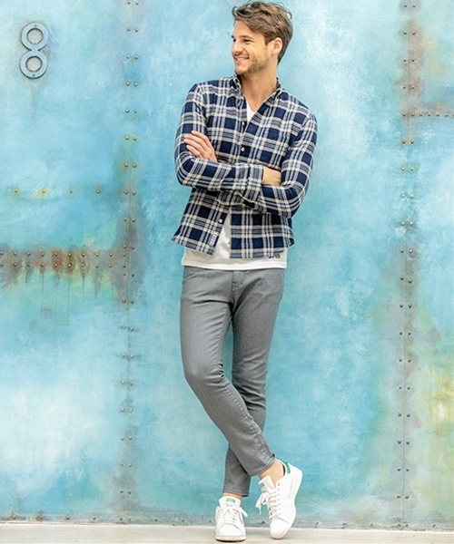 felkod(フィルコッド)の「ms3354-Vintage Like Button Down Check Shirts(シャツ/ブラウス・メンズ・ブラック/レッド/ブルー・L/M/S)」の4枚目の写真