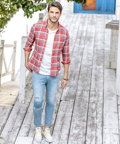 felkod(フィルコッド)の「ms3354-Vintage Like Button Down Check Shirts(シャツ/ブラウス・メンズ・ブラック/レッド/ブルー・L/M/S)」の11枚目の写真
