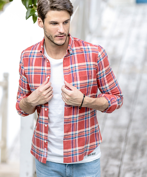 felkod(フィルコッド)の「ms3354-Vintage Like Button Down Check Shirts(シャツ/ブラウス・メンズ・ブラック/レッド/ブルー・L/M/S)」の19枚目の写真