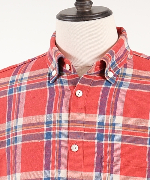 felkod(フィルコッド)の「ms3354-Vintage Like Button Down Check Shirts(シャツ/ブラウス・メンズ・ブラック/レッド/ブルー・L/M/S)」の17枚目の写真