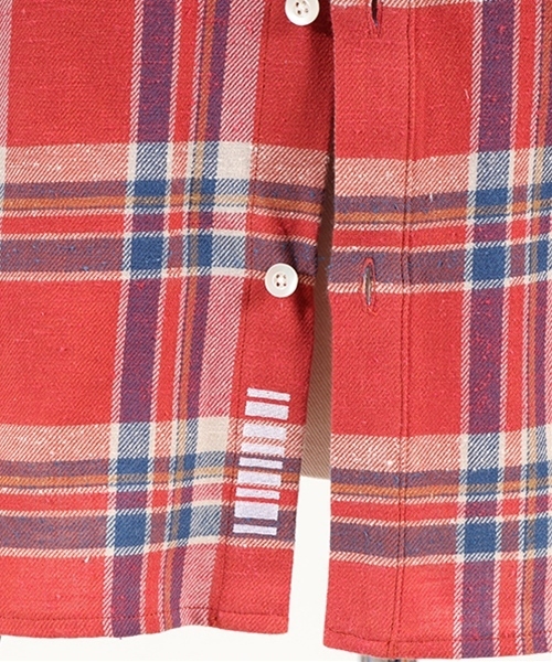 felkod(フィルコッド)の「ms3354-Vintage Like Button Down Check Shirts(シャツ/ブラウス・メンズ・ブラック/レッド/ブルー・L/M/S)」の6枚目の写真