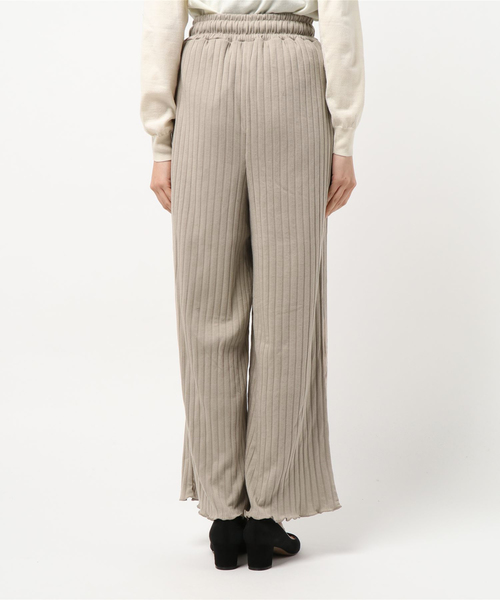 AZUL by moussy（アズールバイマウジー）の「裾メローワイドPT（その他パンツ・レディース・ブラック/ベージュ・MEDIUM/SMALL）」の3枚目の写真