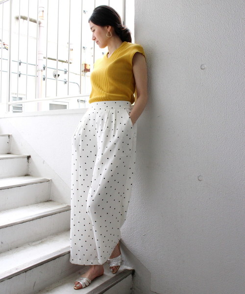 ottilie（オティーリエ）の「ドット柄ワイドパンツ（その他パンツ・レディース・ブラック/オフホワイト・FREE）」の17枚目の写真