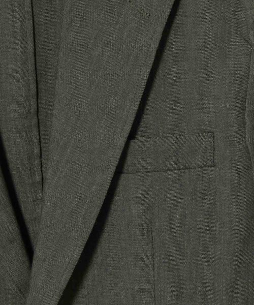 ADAM ET ROPE'(アダムエロペ)の「VALDEMAROフレンチリネンジャケット(テーラードジャケット・メンズ・ネイビー/ダークブラウン・L/LL/S/M)」の8枚目の写真