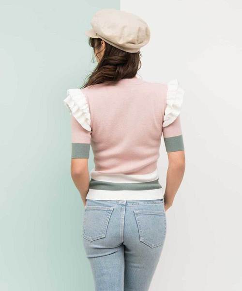 EIMY ISTOIRE（エイミーイストワール）の「フリルニットTOPS（ニット
