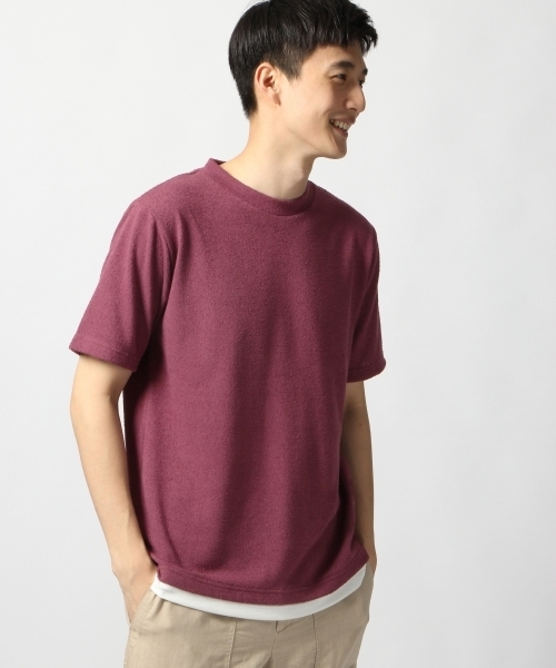 GLOBAL WORK（グローバルワーク）の「カットブークレレイヤードＴ/790287（Tシャツ/カットソー・メンズ・ホワイト/ライトブルー/ベージュ/ネイビー/オレンジ/グリーン系その他3/レッド系その他2・LARGE/MEDIUM/SMALL/X-LARGE）」の6枚目の写真