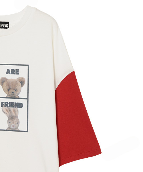 Candy Stripper(キャンディストリッパー)の「JUST FRIENDS TEE ワンピース(ワンピース・レディース・ホワイト/ブラック/ライトグリーン・2)」の7枚目の写真