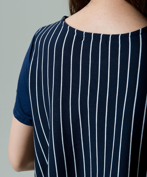 TST（ティーエスティー）の「TST / 胸レース付 切替Tシャツ（T