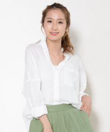 shopnikoniko | ガーゼビッグシャツ(シャツ/ブラウス)