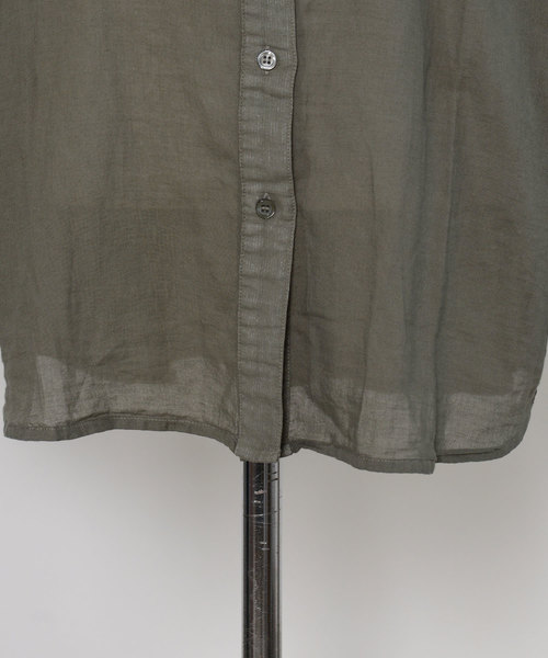 shopnikoniko（ショップニコニコ）の「ガーゼビッグシャツ（シャツ/ブラウス・レディース・オフホワイト/モカ/カーキ・フリー）」の8枚目の写真