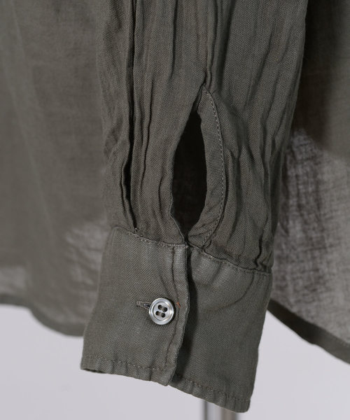 shopnikoniko（ショップニコニコ）の「ガーゼビッグシャツ（シャツ/ブラウス・レディース・オフホワイト/モカ/カーキ・フリー）」の9枚目の写真