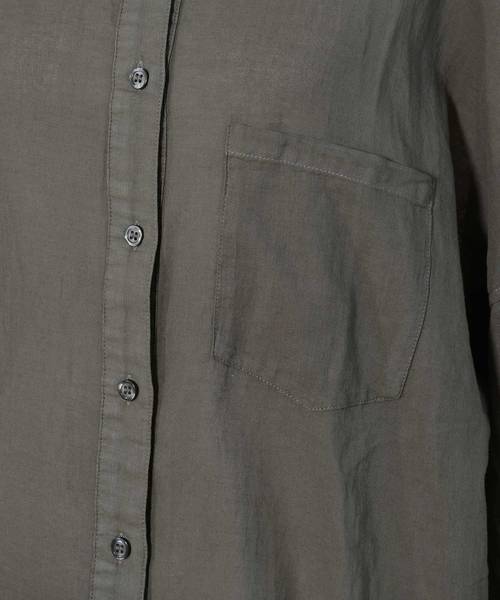 shopnikoniko（ショップニコニコ）の「ガーゼビッグシャツ（シャツ/ブラウス・レディース・オフホワイト/モカ/カーキ・フリー）」の11枚目の写真