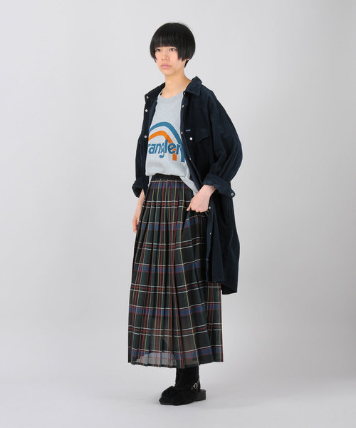 Wrangler（ラングラー）の「【別注】Wrangler CORDUROY SHIRT　/ コーデュロイ　/ シャツコート（シャツ/ブラウス・レディース・ネイビー/ブルー/ライトピンク・02）」の4枚目の写真