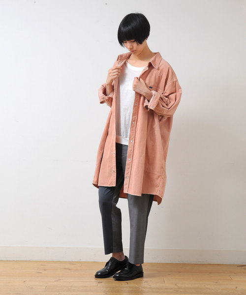 Wrangler（ラングラー）の「【別注】Wrangler CORDUROY SHIRT　/ コーデュロイ　/ シャツコート（シャツ/ブラウス・レディース・ネイビー/ブルー/ライトピンク・02）」の7枚目の写真