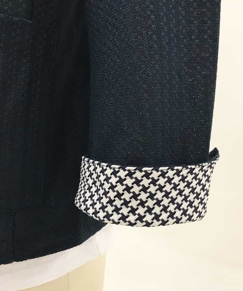 MICHEL KLEIN HOMME (ミッシェルクランオム)の「カットジャケット(ミニブロックチェックリンクス)(カーディガン/ボレロ・メンズ・ネイビー/グリーン・46/48/51)」の20枚目の写真