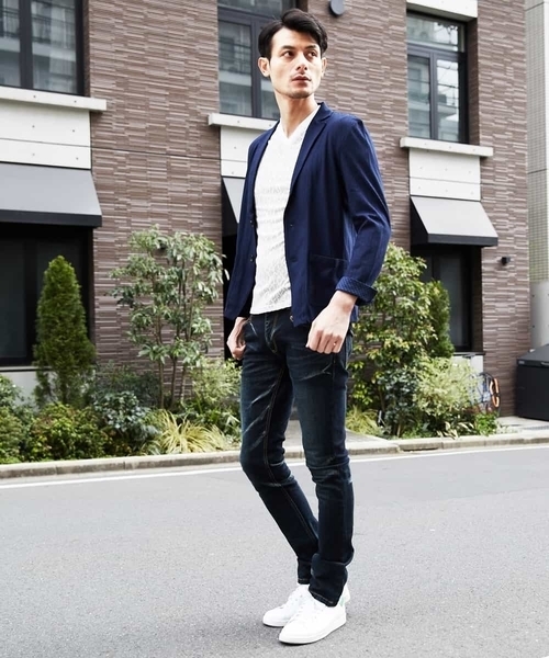 MICHEL KLEIN HOMME (ミッシェルクランオム)の「カットジャケット(ミニブロックチェックリンクス)(カーディガン/ボレロ・メンズ・ネイビー/グリーン・46/48/51)」の13枚目の写真