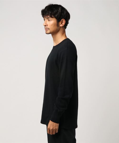 WEGO（ウィゴー）の「WEGO VINTAGE/ハニカムロングスリーブTシャツ（Tシャツ/カットソー・メンズ・ブラック/カーキ/アイボリー/杢グレー・SMALL/X-LARGE/MEDIUM/LARGE）」の10枚目の写真