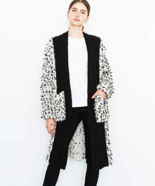 city（シティ）の「【CITY】MONOTONE POP BIG COAT（カーディガン/ボレロ・レディース・ブラック・1）」の11枚目の写真