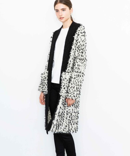 city（シティ）の「【CITY】MONOTONE POP BIG COAT（カーディガン/ボレロ・レディース・ブラック・1）」の9枚目の写真