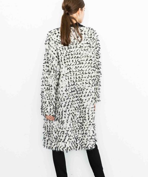city（シティ）の「【CITY】MONOTONE POP BIG COAT（カーディガン/ボレロ・レディース・ブラック・1）」の5枚目の写真