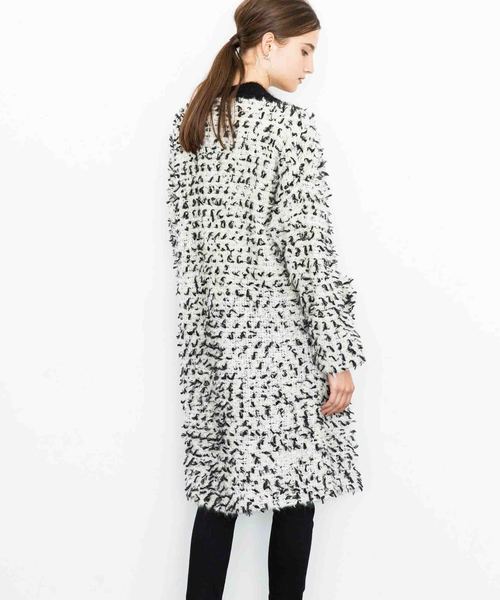 city（シティ）の「【CITY】MONOTONE POP BIG COAT（カーディガン/ボレロ・レディース・ブラック・1）」の4枚目の写真