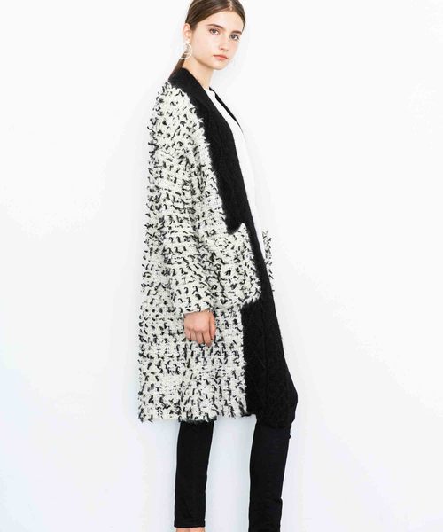 city（シティ）の「【CITY】MONOTONE POP BIG COAT（カーディガン/ボレロ・レディース・ブラック・1）」の7枚目の写真