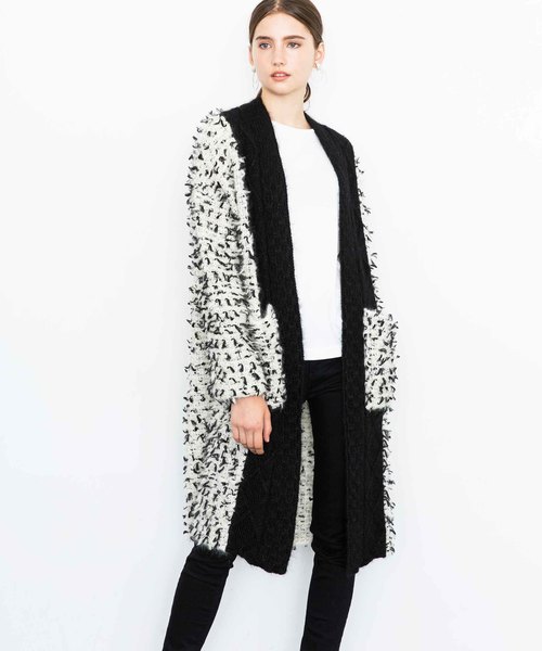 city（シティ）の「【CITY】MONOTONE POP BIG COAT（カーディガン/ボレロ・レディース・ブラック・1）」の8枚目の写真