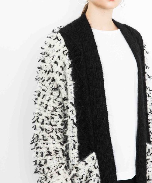 city（シティ）の「【CITY】MONOTONE POP BIG COAT（カーディガン/ボレロ・レディース・ブラック・1）」の12枚目の写真