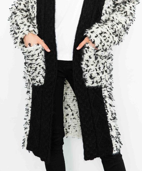 city（シティ）の「【CITY】MONOTONE POP BIG COAT（カーディガン/ボレロ・レディース・ブラック・1）」の10枚目の写真