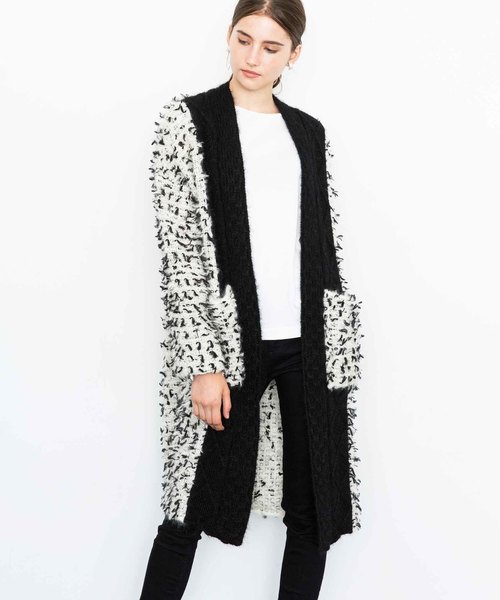 city（シティ）の「【CITY】MONOTONE POP BIG COAT（カーディガン/ボレロ・レディース・ブラック・1）」の6枚目の写真