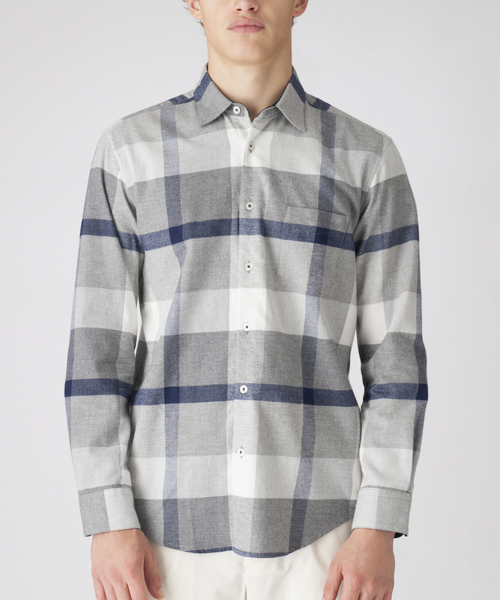 BLACK LABEL CRESTBRIDGE（ブラックレーベル・クレストブリッジ）の「ファインタッチフランネルクレストブリッジチェックシャツ（シャツ/ブラウス・メンズ・ネイビー/グレー系その他/パープル系その他4/ピンク系その他/オフホワイト・LL/M/L/S）」の3枚目の写真