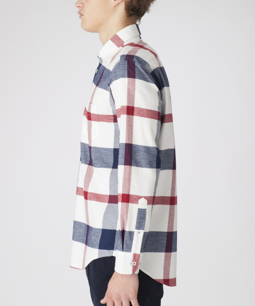 BLACK LABEL CRESTBRIDGE（ブラックレーベル・クレストブリッジ）の「ファインタッチフランネルクレストブリッジチェックシャツ（シャツ/ブラウス・メンズ・ネイビー/グレー系その他/パープル系その他4/ピンク系その他/オフホワイト・LL/M/L/S）」の14枚目の写真