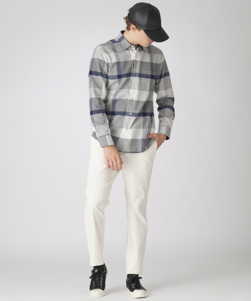 BLACK LABEL CRESTBRIDGE（ブラックレーベル・クレストブリッジ）の「ファインタッチフランネルクレストブリッジチェックシャツ（シャツ/ブラウス・メンズ・ネイビー/グレー系その他/パープル系その他4/ピンク系その他/オフホワイト・LL/M/L/S）」の12枚目の写真