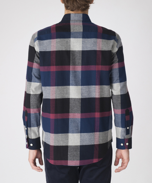 BLACK LABEL CRESTBRIDGE（ブラックレーベル・クレストブリッジ）の「ファインタッチフランネルクレストブリッジチェックシャツ（シャツ/ブラウス・メンズ・ネイビー/グレー系その他/パープル系その他4/ピンク系その他/オフホワイト・LL/M/L/S）」の9枚目の写真