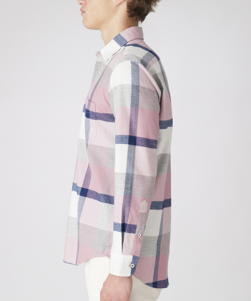 BLACK LABEL CRESTBRIDGE（ブラックレーベル・クレストブリッジ）の「ファインタッチフランネルクレストブリッジチェックシャツ（シャツ/ブラウス・メンズ・ネイビー/グレー系その他/パープル系その他4/ピンク系その他/オフホワイト・LL/M/L/S）」の17枚目の写真