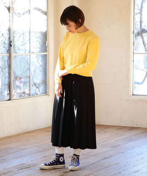 BEAMS BOY（ビームスボーイ）の「BEAMS BOY / ポリエステル トロ アコーディオン スカート（スカート・レディース・ブラック/ベージュ・ONE SIZE）」の13枚目の写真