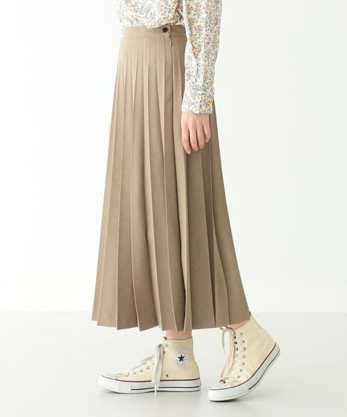 BEAMS BOY（ビームスボーイ）の「BEAMS BOY / ポリエステル トロ アコーディオン スカート（スカート・レディース・ブラック/ベージュ・ONE SIZE）」の10枚目の写真