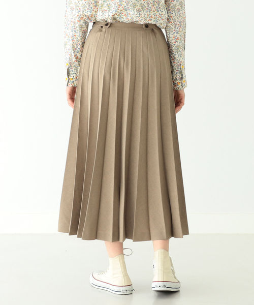 BEAMS BOY（ビームスボーイ）の「BEAMS BOY / ポリエステル トロ アコーディオン スカート（スカート・レディース・ブラック/ベージュ・ONE SIZE）」の9枚目の写真