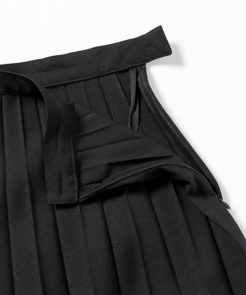 BEAMS BOY（ビームスボーイ）の「BEAMS BOY / ポリエステル トロ アコーディオン スカート（スカート・レディース・ブラック/ベージュ・ONE SIZE）」の6枚目の写真