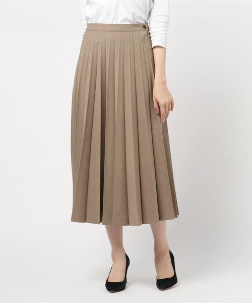 BEAMS BOY（ビームスボーイ）の「BEAMS BOY / ポリエステル トロ アコーディオン スカート（スカート・レディース・ブラック/ベージュ・ONE SIZE）」の17枚目の写真