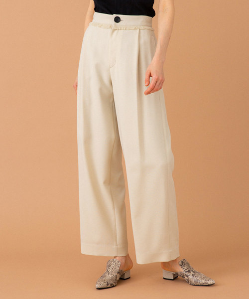 UNITED TOKYO（ユナイテッドトウキョウ）の「フレイズメッシュパンツ（その他パンツ・レディース・ベージュ/ブラック・1/2）」の2枚目の写真