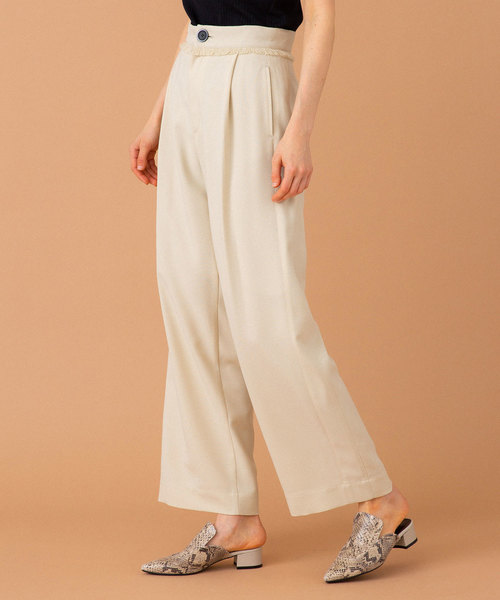 UNITED TOKYO（ユナイテッドトウキョウ）の「フレイズメッシュパンツ（その他パンツ・レディース・ベージュ/ブラック・1/2）」の6枚目の写真