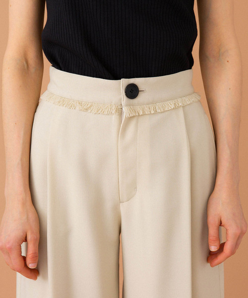 UNITED TOKYO（ユナイテッドトウキョウ）の「フレイズメッシュパンツ（その他パンツ・レディース・ベージュ/ブラック・1/2）」の9枚目の写真