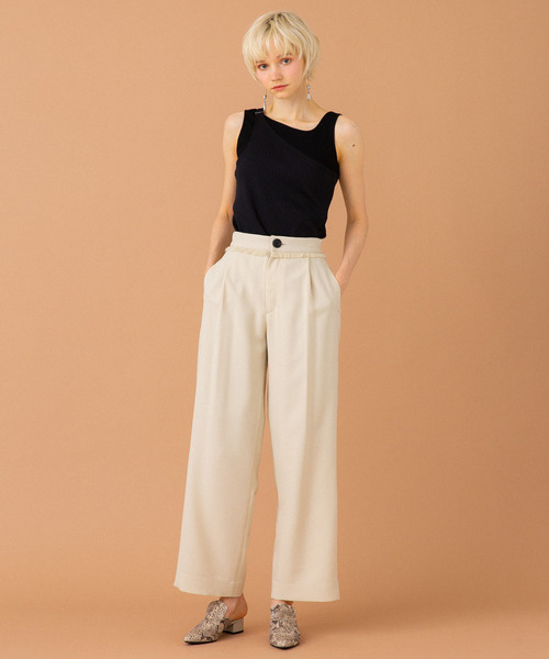 UNITED TOKYO（ユナイテッドトウキョウ）の「フレイズメッシュパンツ（その他パンツ・レディース・ベージュ/ブラック・1/2）」の14枚目の写真