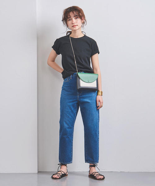 UNITED ARROWS(ユナイテッドアローズ)の「別注<Hanes(ヘインズ)> クルーネック Tシャツ◆(Tシャツ/カットソー・レディース・ホワイト/ブラック/パープル・MEDIUM)」の11枚目の写真