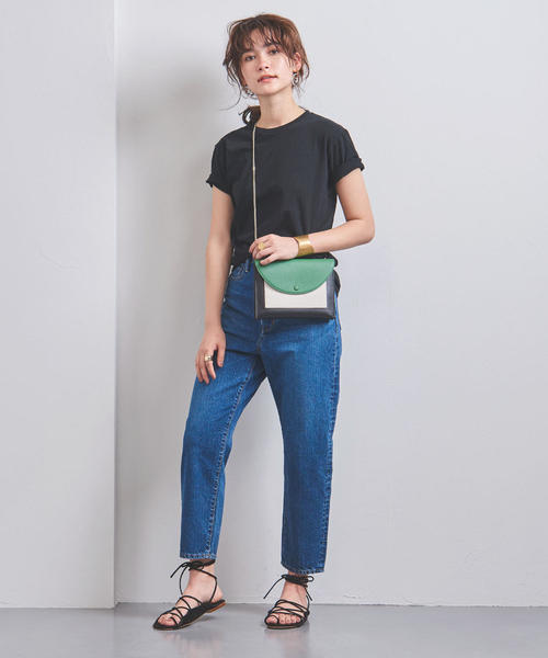 UNITED ARROWS(ユナイテッドアローズ)の「別注<Hanes(ヘインズ)> クルーネック Tシャツ◆(Tシャツ/カットソー・レディース・ホワイト/ブラック/パープル・MEDIUM)」の7枚目の写真