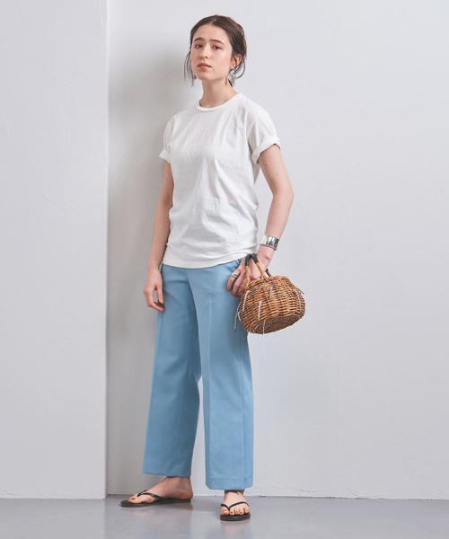 UNITED ARROWS(ユナイテッドアローズ)の「別注<Hanes(ヘインズ)> クルーネック Tシャツ◆(Tシャツ/カットソー・レディース・ホワイト/ブラック/パープル・MEDIUM)」の10枚目の写真